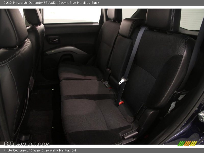 Cosmic Blue Metallic / Black 2012 Mitsubishi Outlander SE AWD