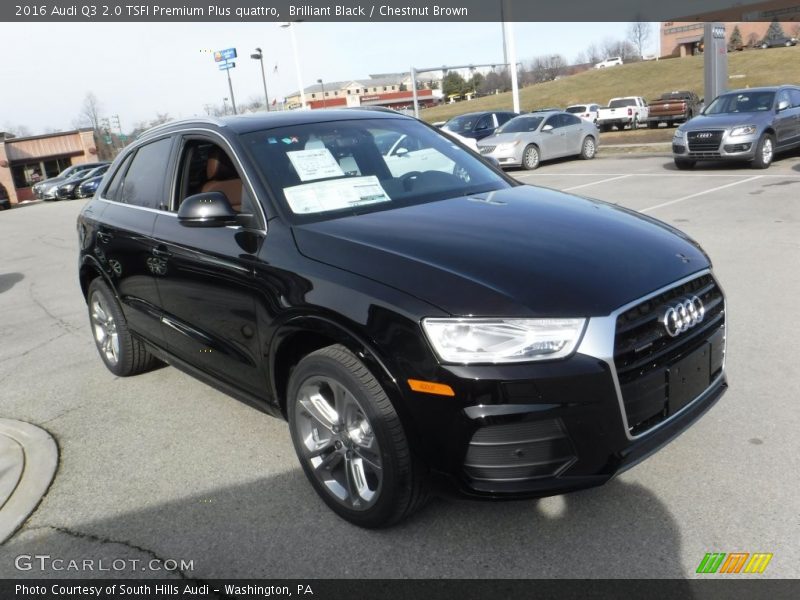 Brilliant Black / Chestnut Brown 2016 Audi Q3 2.0 TSFI Premium Plus quattro