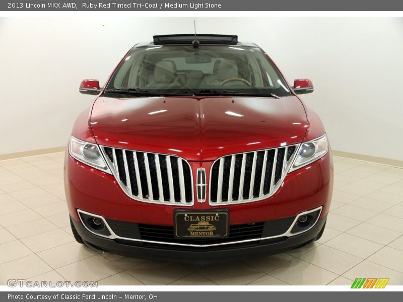 Ruby Red Tinted Tri-Coat / Medium Light Stone 2013 Lincoln MKX AWD