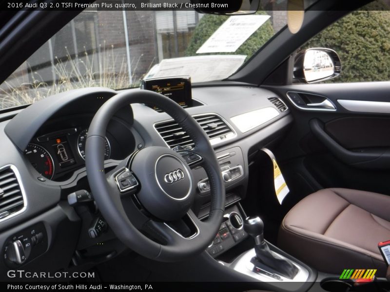 Brilliant Black / Chestnut Brown 2016 Audi Q3 2.0 TSFI Premium Plus quattro