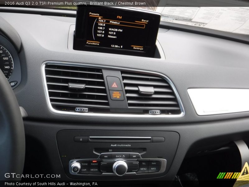 Brilliant Black / Chestnut Brown 2016 Audi Q3 2.0 TSFI Premium Plus quattro