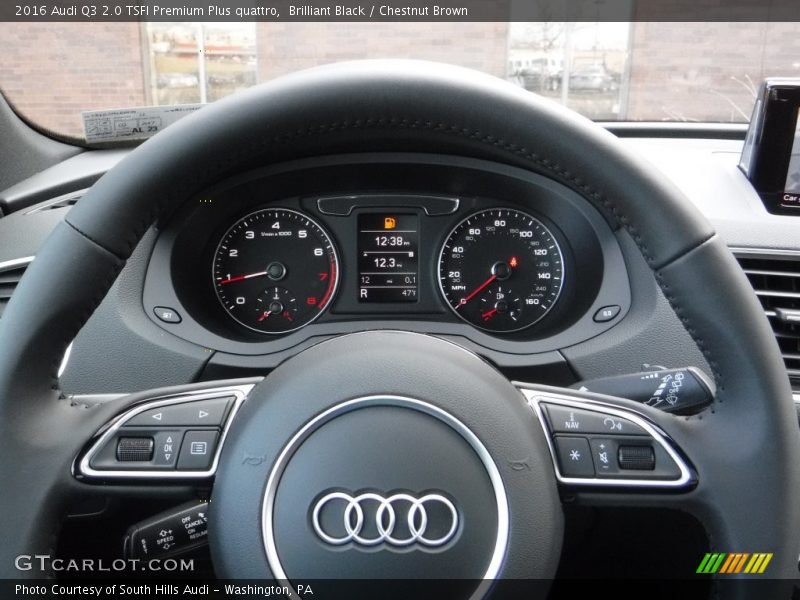 Brilliant Black / Chestnut Brown 2016 Audi Q3 2.0 TSFI Premium Plus quattro