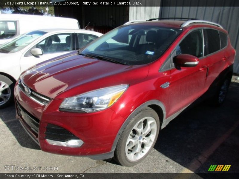 Ruby Red Metallic / Charcoal Black 2013 Ford Escape Titanium 2.0L EcoBoost