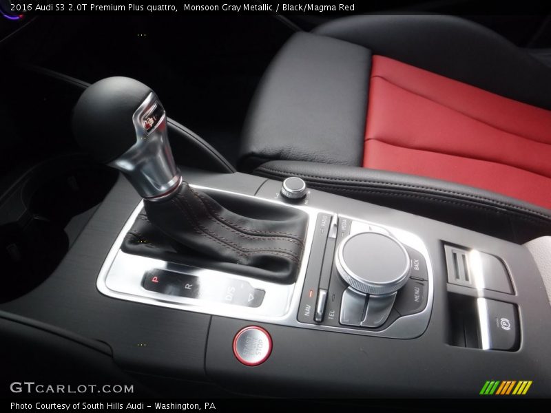 Monsoon Gray Metallic / Black/Magma Red 2016 Audi S3 2.0T Premium Plus quattro