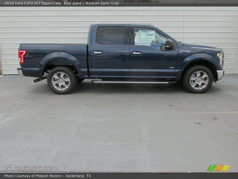 Blue Jeans / Medium Earth Gray 2016 Ford F150 XLT SuperCrew