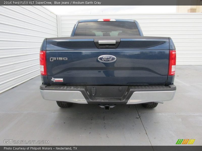 Blue Jeans / Medium Earth Gray 2016 Ford F150 XLT SuperCrew