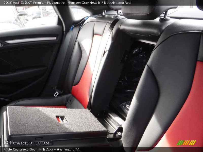 Monsoon Gray Metallic / Black/Magma Red 2016 Audi S3 2.0T Premium Plus quattro