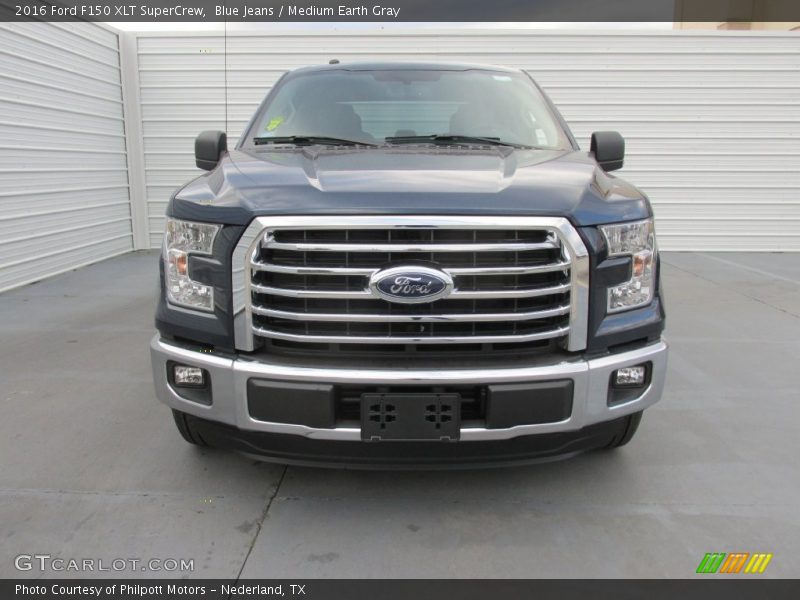 Blue Jeans / Medium Earth Gray 2016 Ford F150 XLT SuperCrew