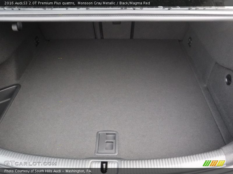 Monsoon Gray Metallic / Black/Magma Red 2016 Audi S3 2.0T Premium Plus quattro