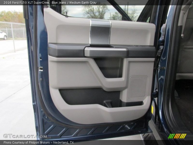 Blue Jeans / Medium Earth Gray 2016 Ford F150 XLT SuperCrew