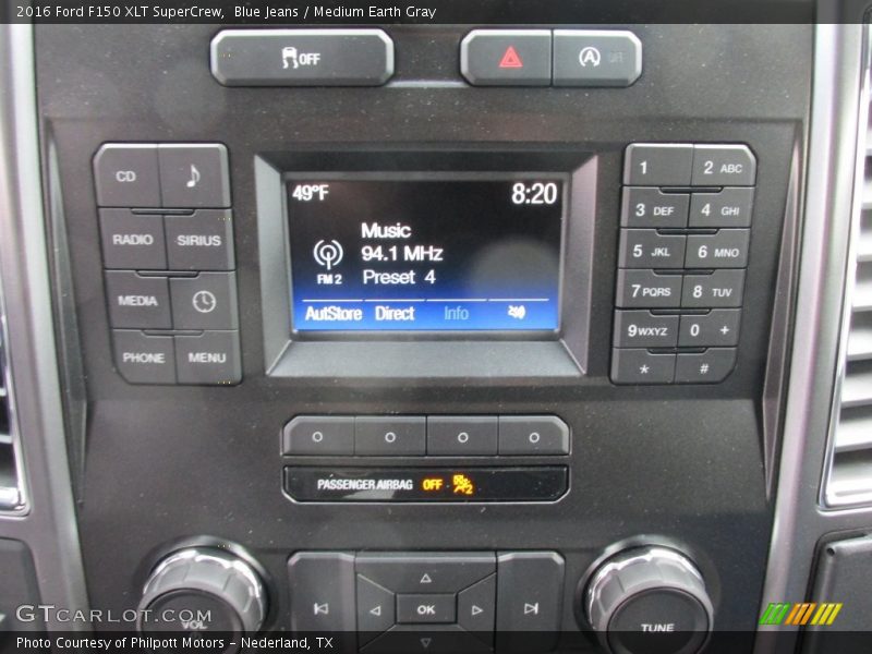 Blue Jeans / Medium Earth Gray 2016 Ford F150 XLT SuperCrew