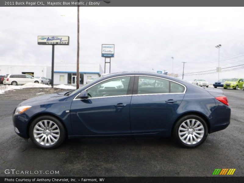 Majestic Blue Metallic / Ebony 2011 Buick Regal CXL