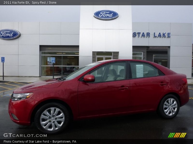 Spicy Red / Stone 2011 Kia Forte EX