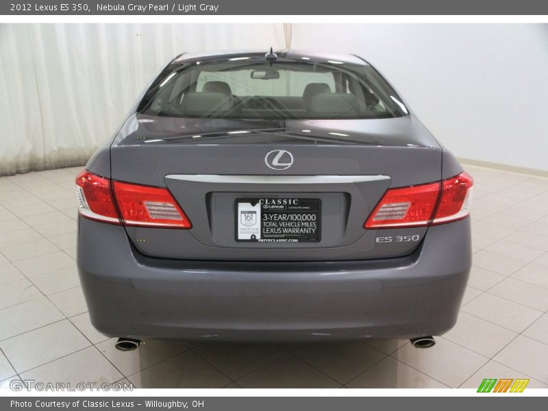 Nebula Gray Pearl / Light Gray 2012 Lexus ES 350