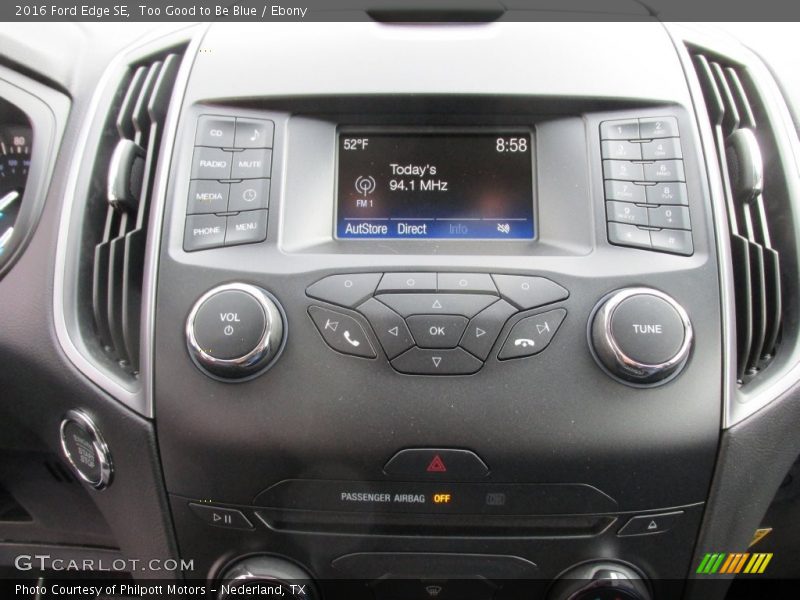 Too Good to Be Blue / Ebony 2016 Ford Edge SE