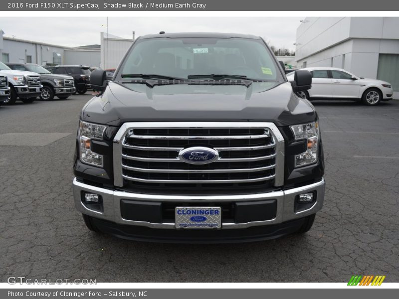 Shadow Black / Medium Earth Gray 2016 Ford F150 XLT SuperCab