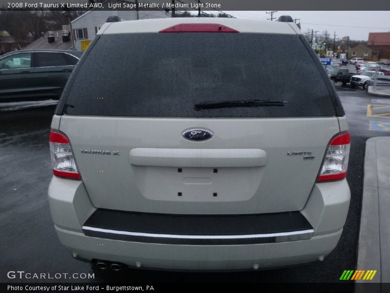Light Sage Metallic / Medium Light Stone 2008 Ford Taurus X Limited AWD