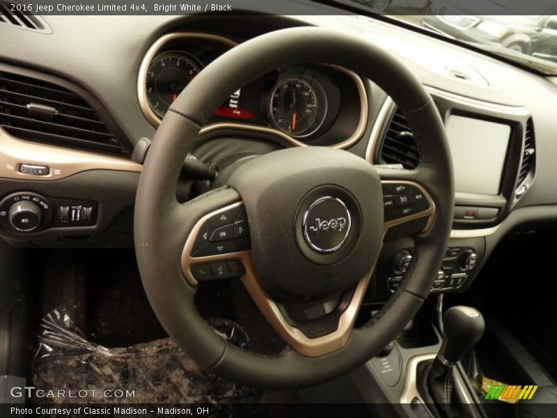 Bright White / Black 2016 Jeep Cherokee Limited 4x4