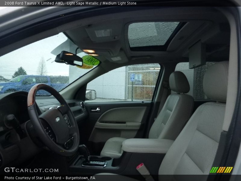 Light Sage Metallic / Medium Light Stone 2008 Ford Taurus X Limited AWD