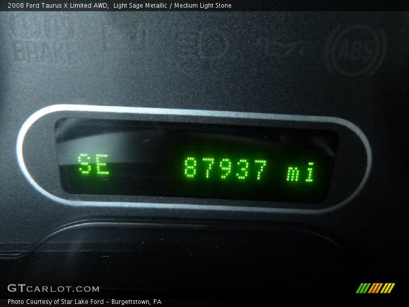 Light Sage Metallic / Medium Light Stone 2008 Ford Taurus X Limited AWD