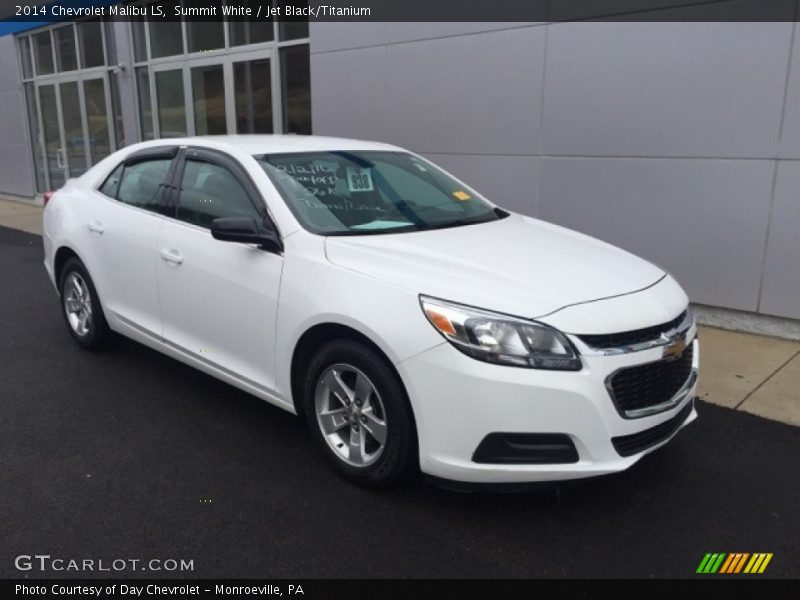 Summit White / Jet Black/Titanium 2014 Chevrolet Malibu LS