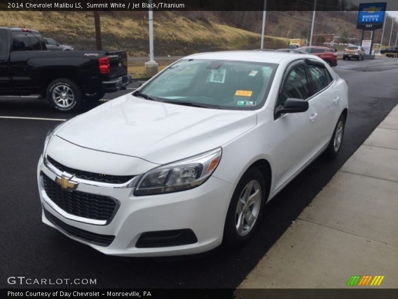 Summit White / Jet Black/Titanium 2014 Chevrolet Malibu LS