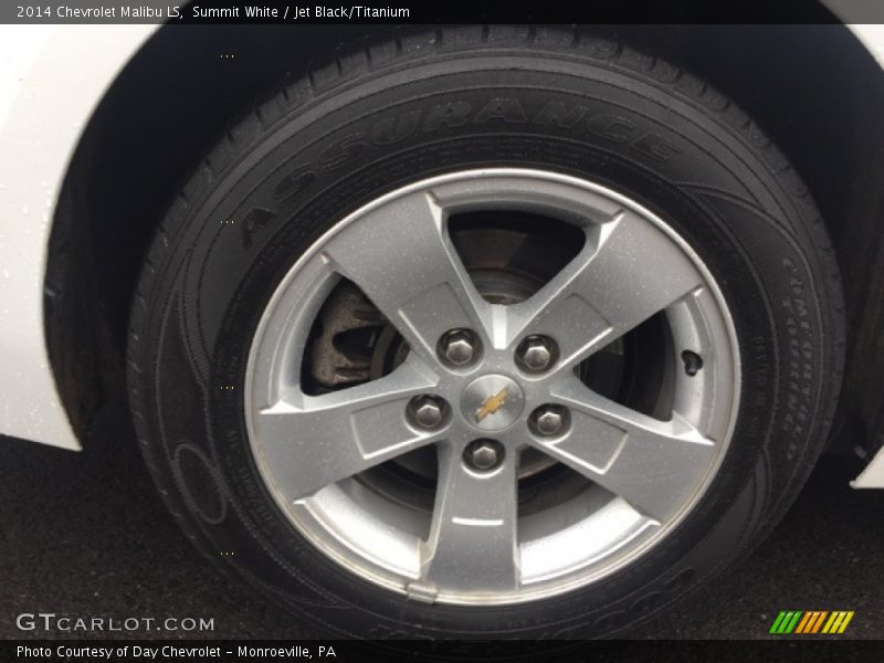 Summit White / Jet Black/Titanium 2014 Chevrolet Malibu LS