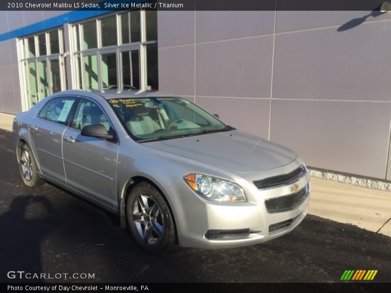 Silver Ice Metallic / Titanium 2010 Chevrolet Malibu LS Sedan