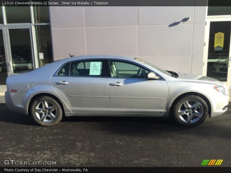 Silver Ice Metallic / Titanium 2010 Chevrolet Malibu LS Sedan