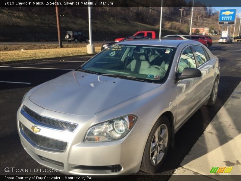 Silver Ice Metallic / Titanium 2010 Chevrolet Malibu LS Sedan