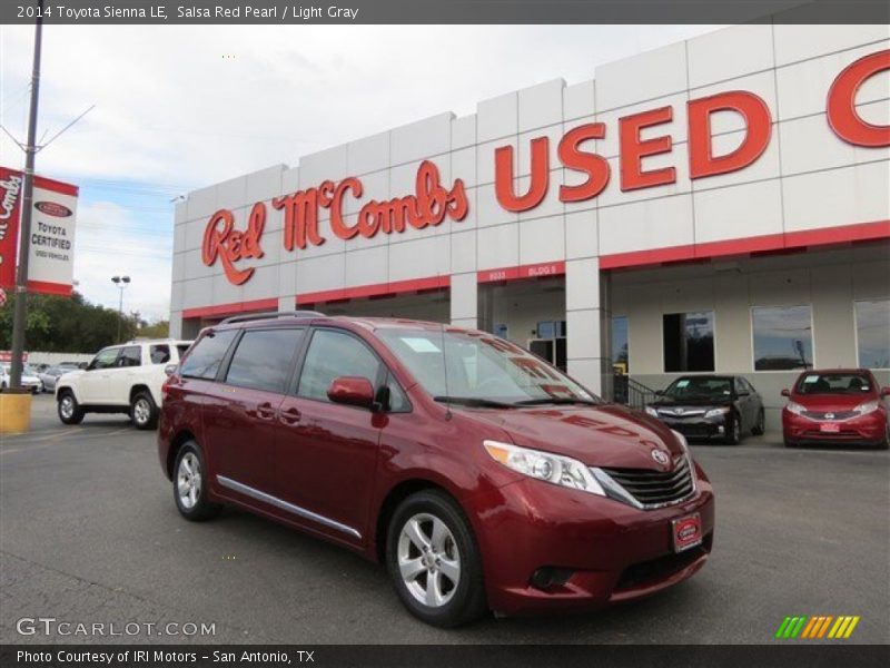 Salsa Red Pearl / Light Gray 2014 Toyota Sienna LE