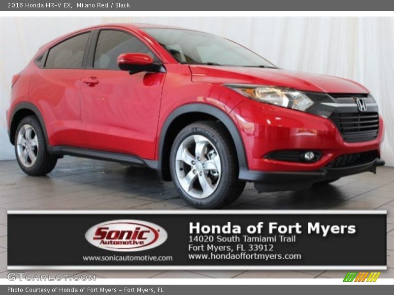 Milano Red / Black 2016 Honda HR-V EX