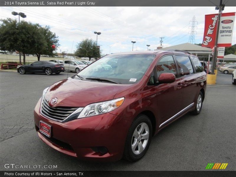 Salsa Red Pearl / Light Gray 2014 Toyota Sienna LE
