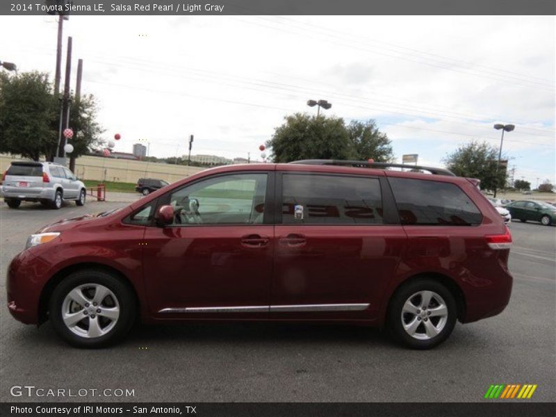 Salsa Red Pearl / Light Gray 2014 Toyota Sienna LE