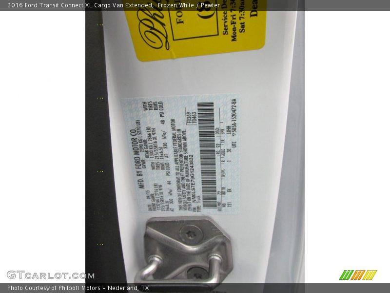 Frozen White / Pewter 2016 Ford Transit Connect XL Cargo Van Extended
