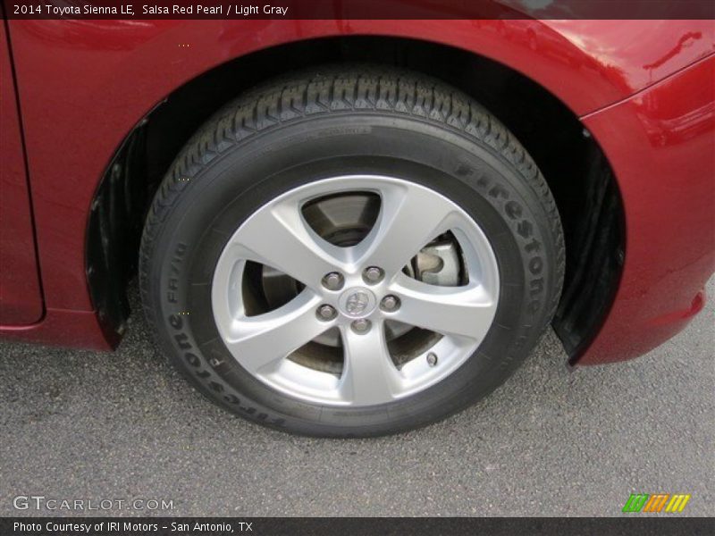 Salsa Red Pearl / Light Gray 2014 Toyota Sienna LE