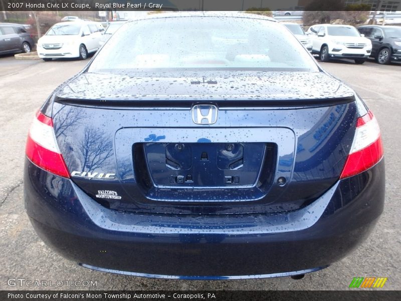Royal Blue Pearl / Gray 2007 Honda Civic LX Coupe