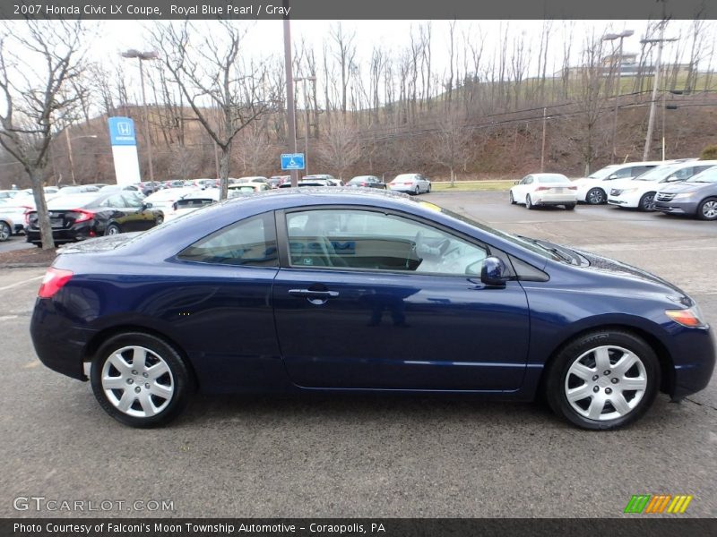 Royal Blue Pearl / Gray 2007 Honda Civic LX Coupe