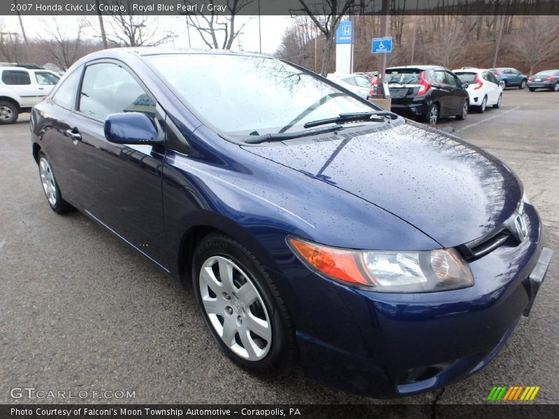 Royal Blue Pearl / Gray 2007 Honda Civic LX Coupe