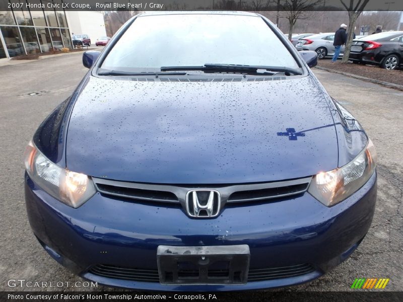Royal Blue Pearl / Gray 2007 Honda Civic LX Coupe