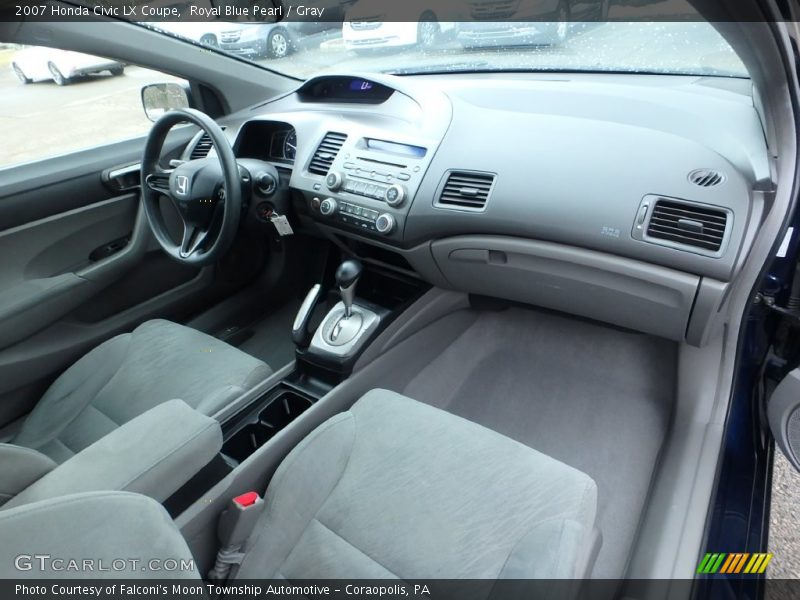 Royal Blue Pearl / Gray 2007 Honda Civic LX Coupe