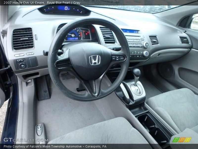 Royal Blue Pearl / Gray 2007 Honda Civic LX Coupe