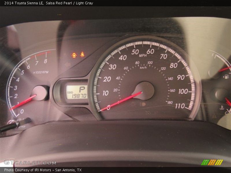 Salsa Red Pearl / Light Gray 2014 Toyota Sienna LE