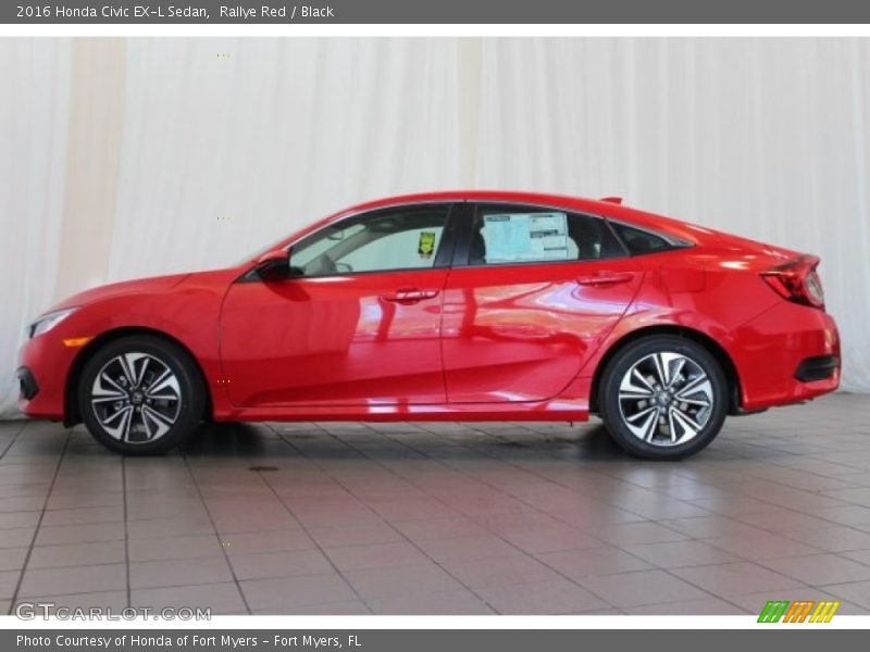 Rallye Red / Black 2016 Honda Civic EX-L Sedan