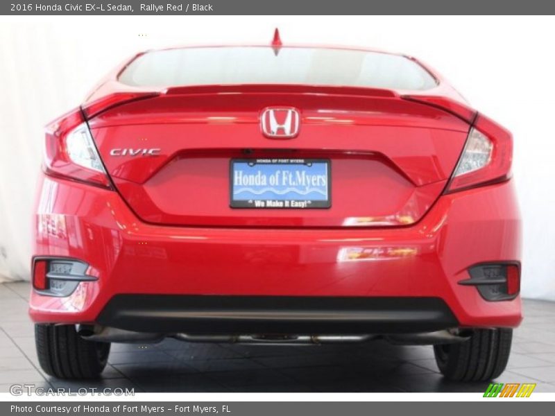 Rallye Red / Black 2016 Honda Civic EX-L Sedan