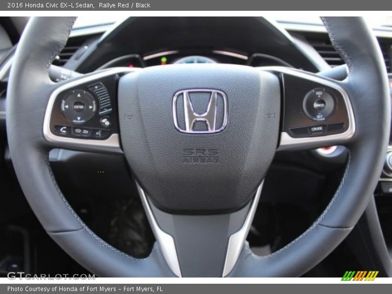 Rallye Red / Black 2016 Honda Civic EX-L Sedan