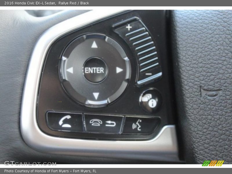 Rallye Red / Black 2016 Honda Civic EX-L Sedan