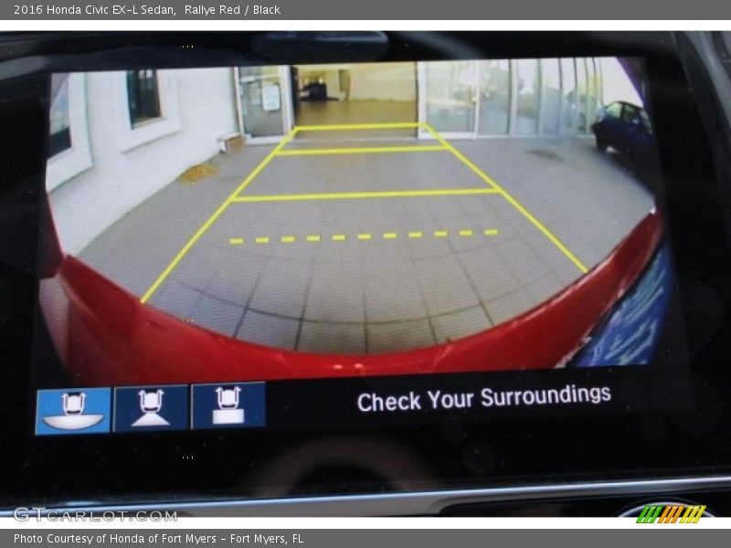 Rallye Red / Black 2016 Honda Civic EX-L Sedan