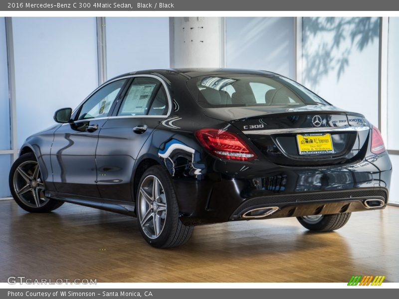 Black / Black 2016 Mercedes-Benz C 300 4Matic Sedan