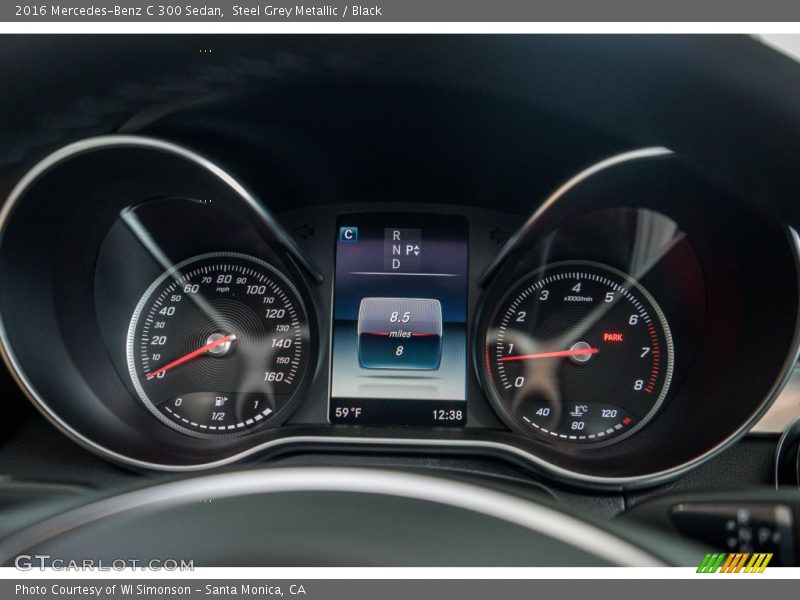Steel Grey Metallic / Black 2016 Mercedes-Benz C 300 Sedan